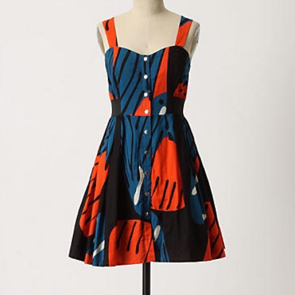 Anthropologie Fragmented Pipevine Dress