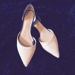 Nude and Black Flats