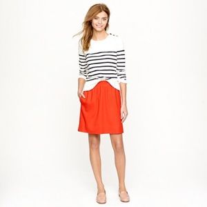 J.Crew Wool City Mini Skirt in Red