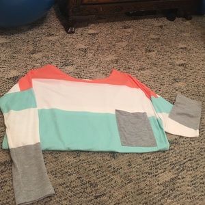 Multi colored long sleeve T-shirt