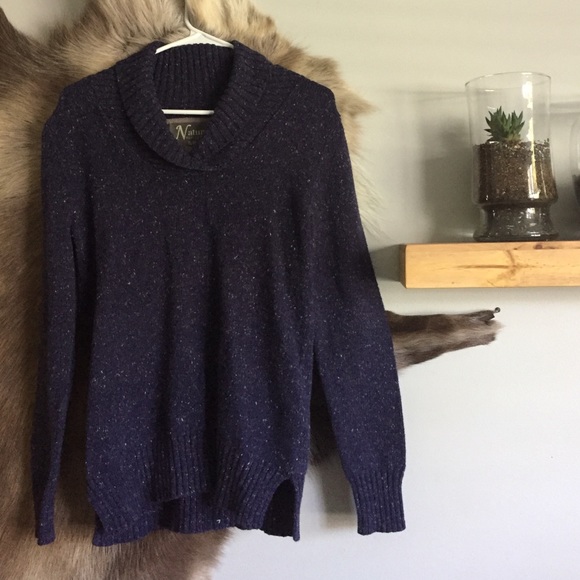 long sleeve natural expression collared sweater