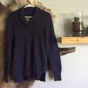 long sleeve natural expression collared sweater
