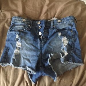 G by Guess denim distressed shorts