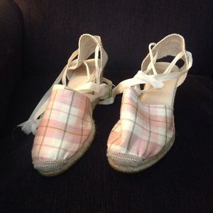 Silk plaid espadrilles
