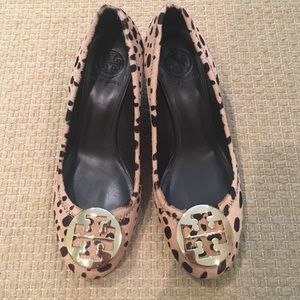 Tory Burch Leopard Wedges