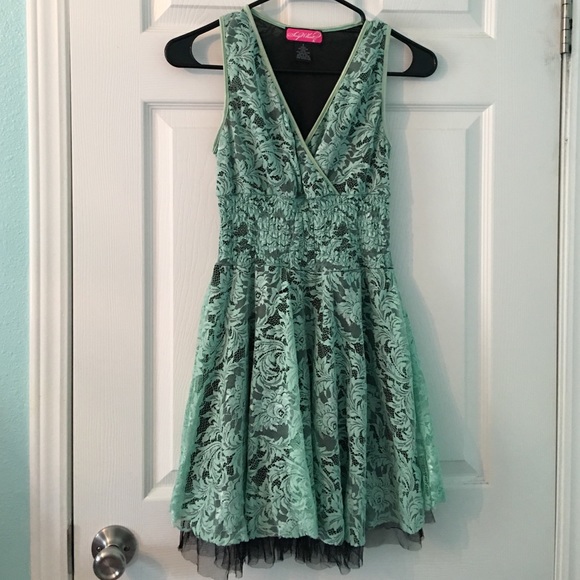 Dresses & Skirts - Turquoise Lace Dress