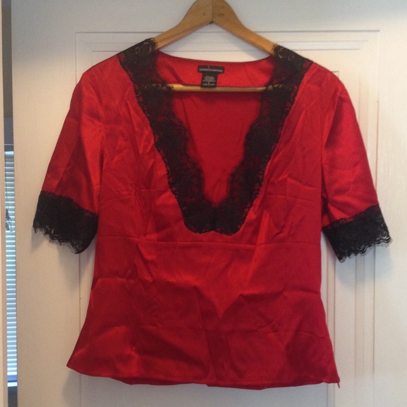 Gorgeous Moda International Silk Top Never Worn L