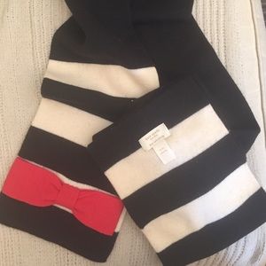 Kate Spade wool scarf with bow accent
