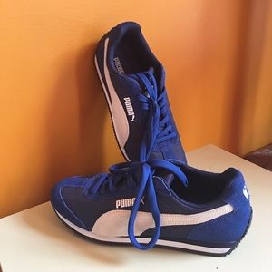 Blue Retro Puma Sneakers