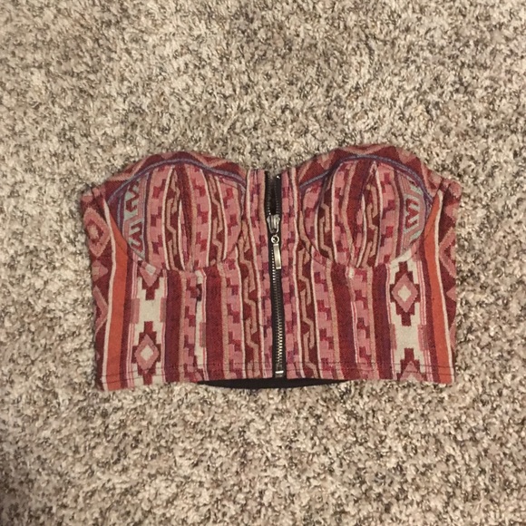 Forever 21 print crop top