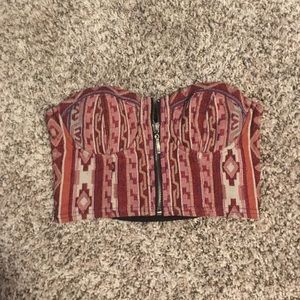 Forever 21 print crop top