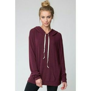 Brandy Melville Maroon Layla Hoodie