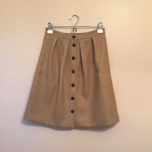 J.Crew Flair Skirt in Double Serge Wool