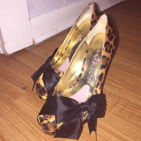 Paris Hilton peep toe pumps