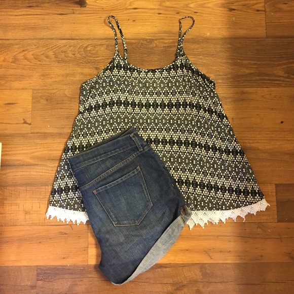 Black & White Patterned Tank Top
