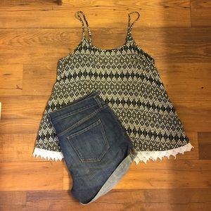 Black & White Patterned Tank Top
