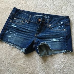 American eagle cutoff denim shorts