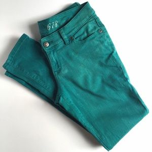 The Limited 678 Teal Skinny Jeans
