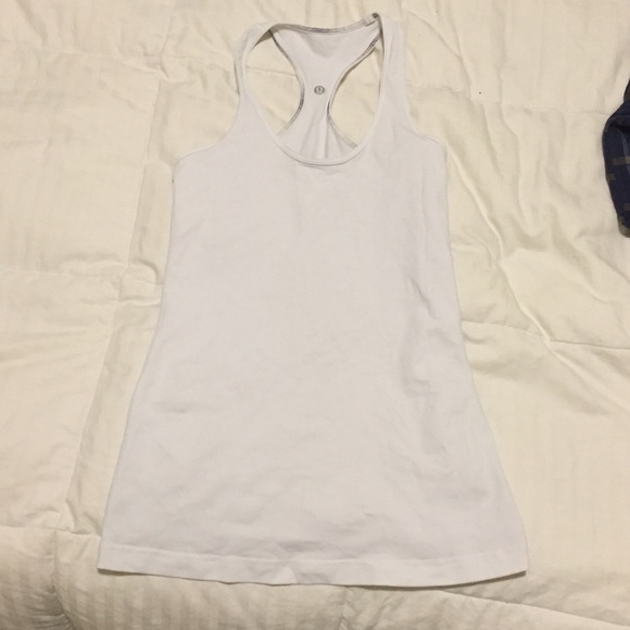 White Cool Racerback Tank