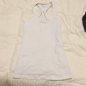 White Cool Racerback Tank