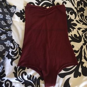 Strapless American Apparel bodysuit