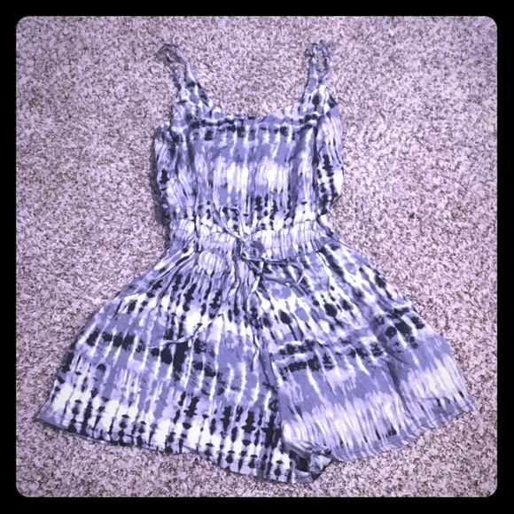 Black and white romper
