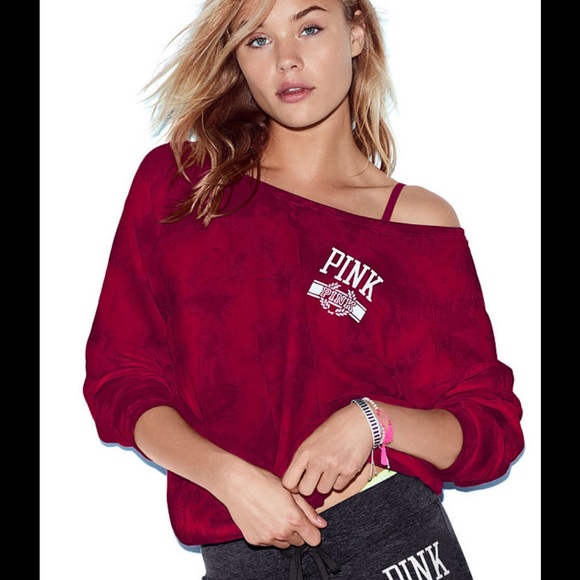 PINK Victoria's Secret Sweaters - NWT Pink VS Slouchy Crew Size L