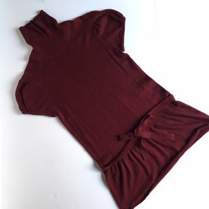 Mossimo Burgundy Turtleneck Tunic Sweater