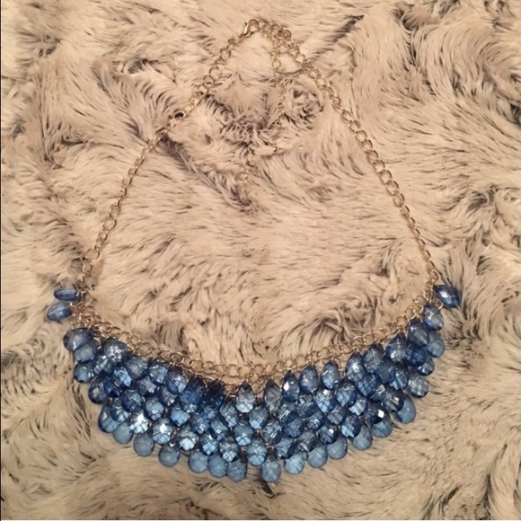 Sparkly Blue Statement Necklace