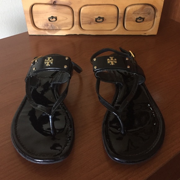 Tory Burch Shoes - Tory Birch Patent Leather Thong Sandals