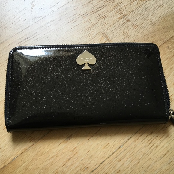 Kate Spade Zip Around Accordion Glitter Wallet