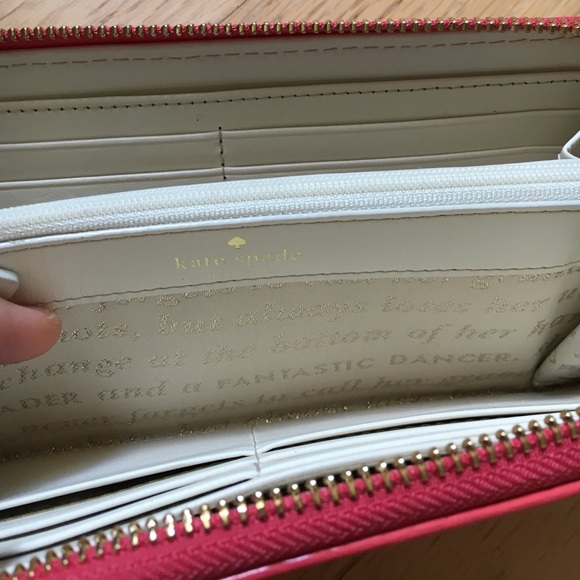 Kate Spade accordion wallet, Coral - Picture 3 of 4