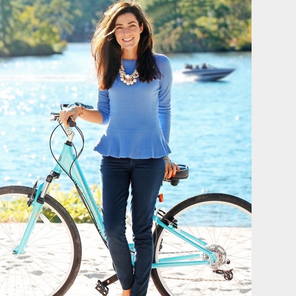 Lily Pulitzer Peplum Sweater Top Shirt M - Picture 3 of 4