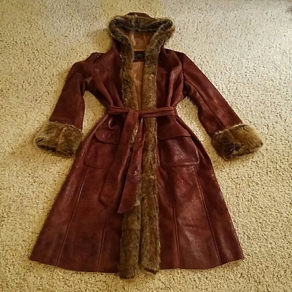 Montanaco Faux Suede, Faux Fur 3/4 length coat