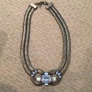 Loren Hope Snake chain crystal iridescent necklace