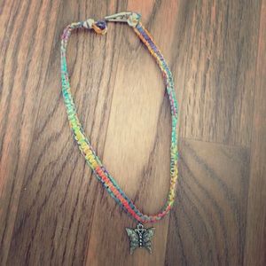 butterfly hemp necklace