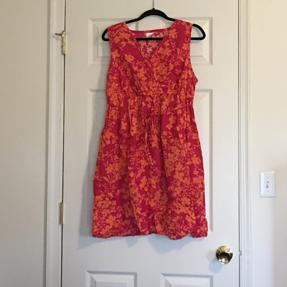 Fushia Pink Sleeveless Maternity Dress