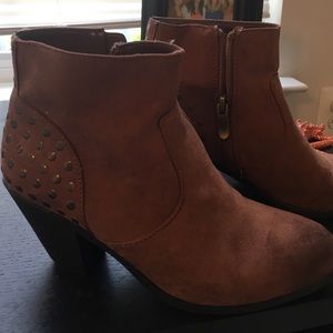 Tan booties