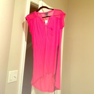 Pink dress with belt