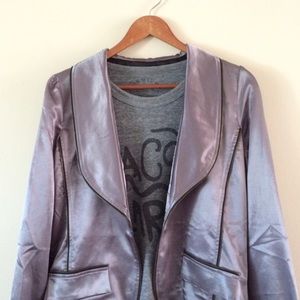 NWT Isabel Lu silk blend metallic trend blazer
