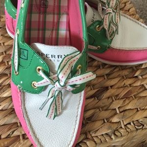 Pink Sperry Top Sider women's shoes, size 9
