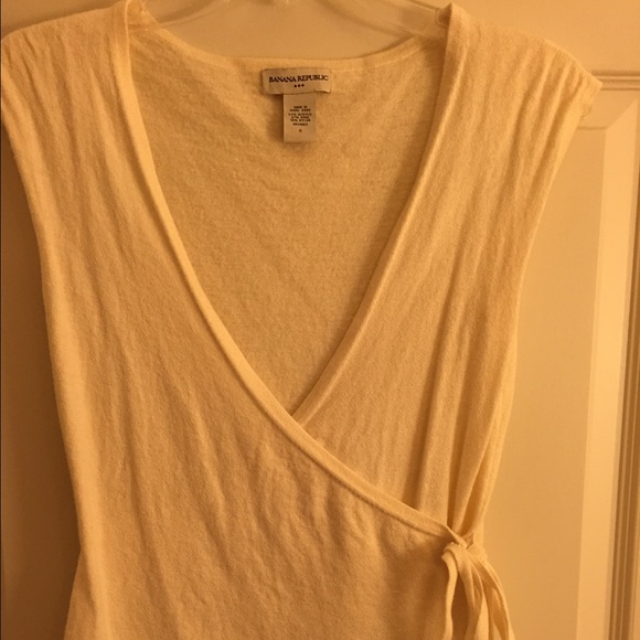 Cream ballet wrap from Banana Republic