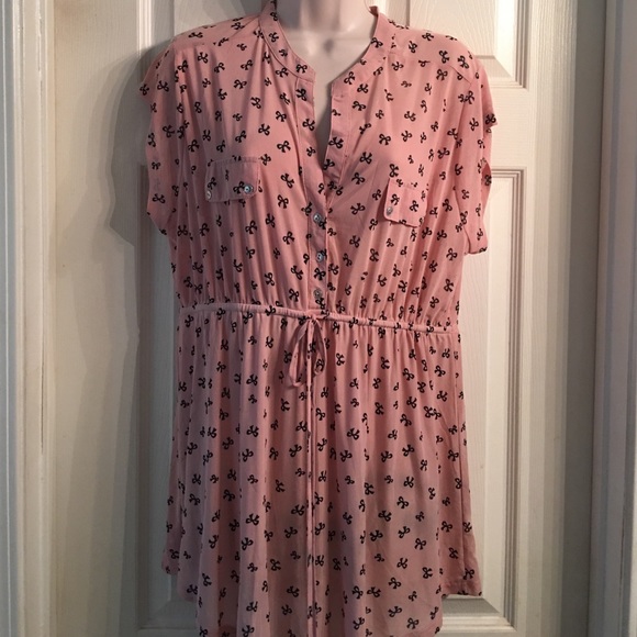 Silky/stretchy soft pink top.  Sheer