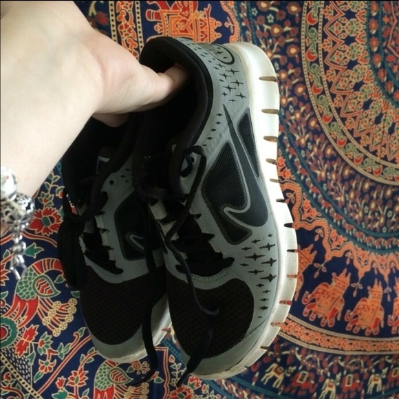 Black & Grey Nike Free Runs