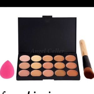 Contour Pallete, Makeup Brush & Beauty Blender