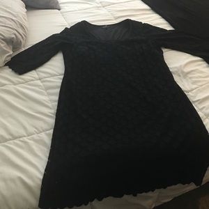 Black knee length dress