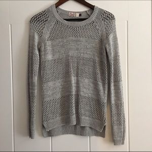 SO light gray knit sweater