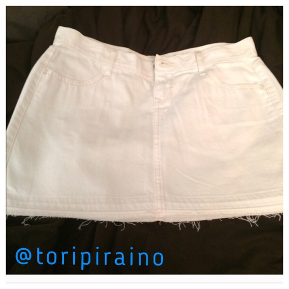 White Jean skirt