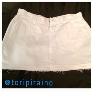 White Jean skirt