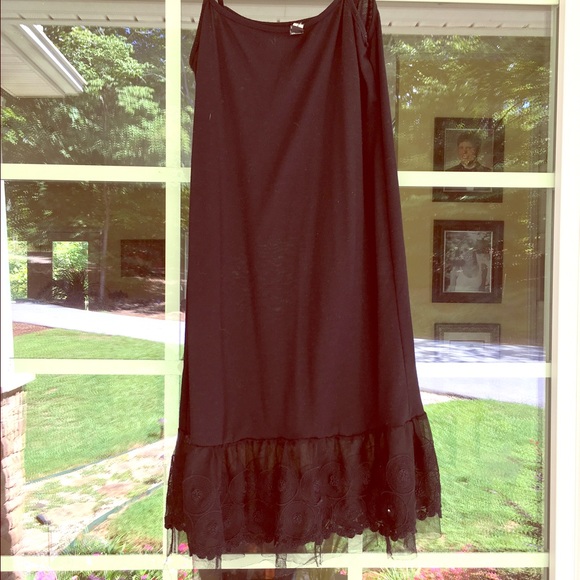 Perfect black slip with tulle